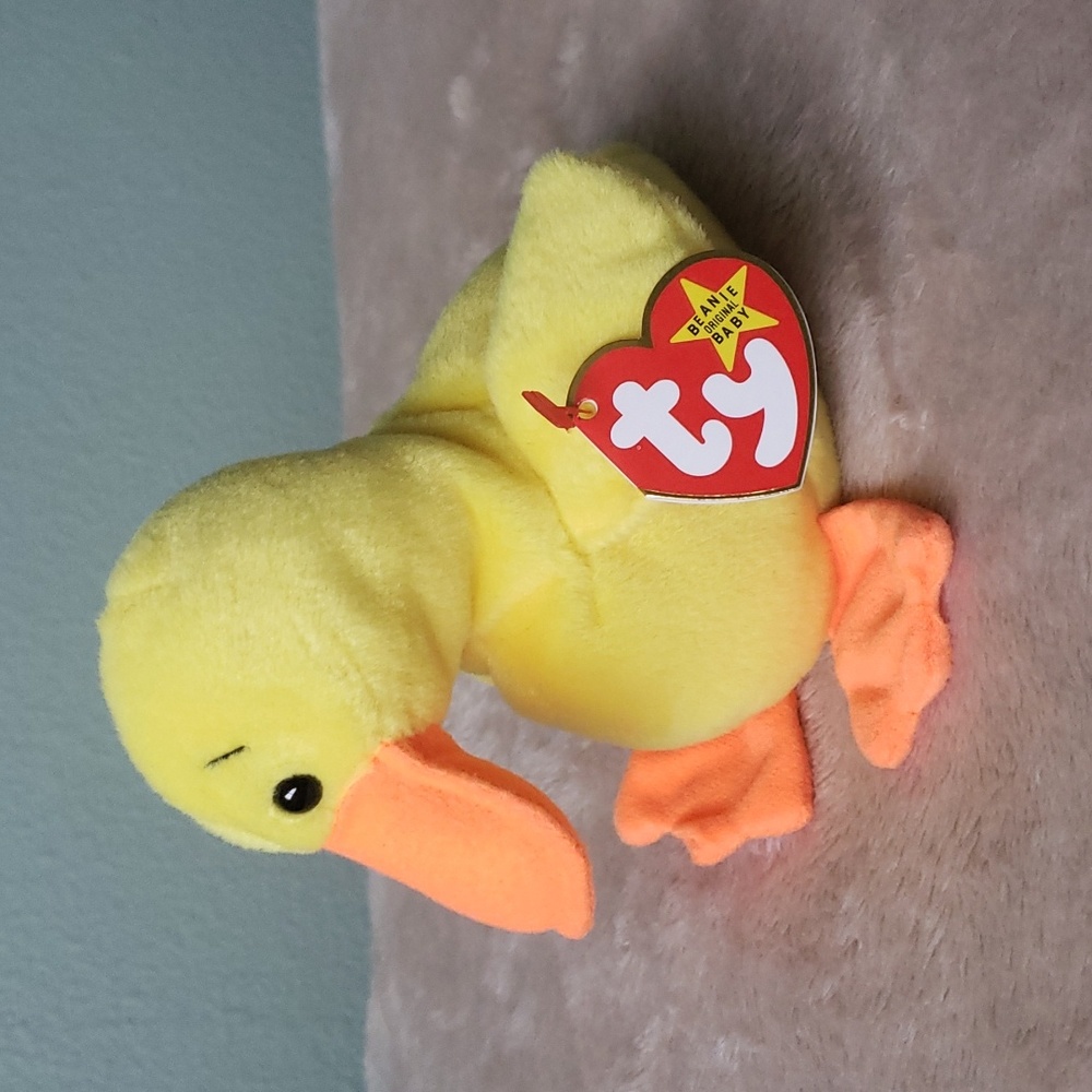 Quackers Buddy & Beanie Set 🦆Ty Plush Yellow Ducks🦆 Gift Toy Collectible, NWT - Picture 9 of 17